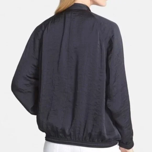 MICHAEL KORS Asymmetrical Oversized Zipper Front NAVY Jacket ( LARGE ) NWT $160 - Picture 5 of 5